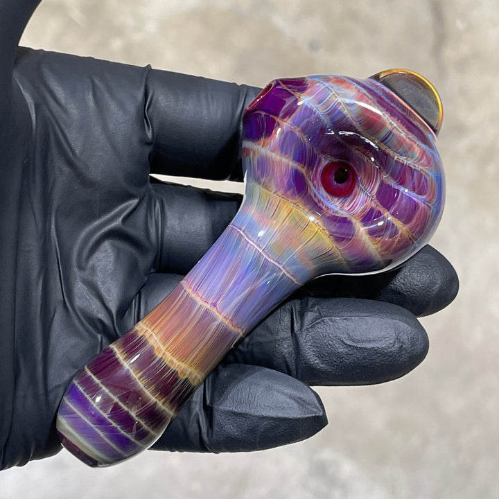 Mulberry Purple Coil Glass Pipe Glass Pipe Schutz Glass   