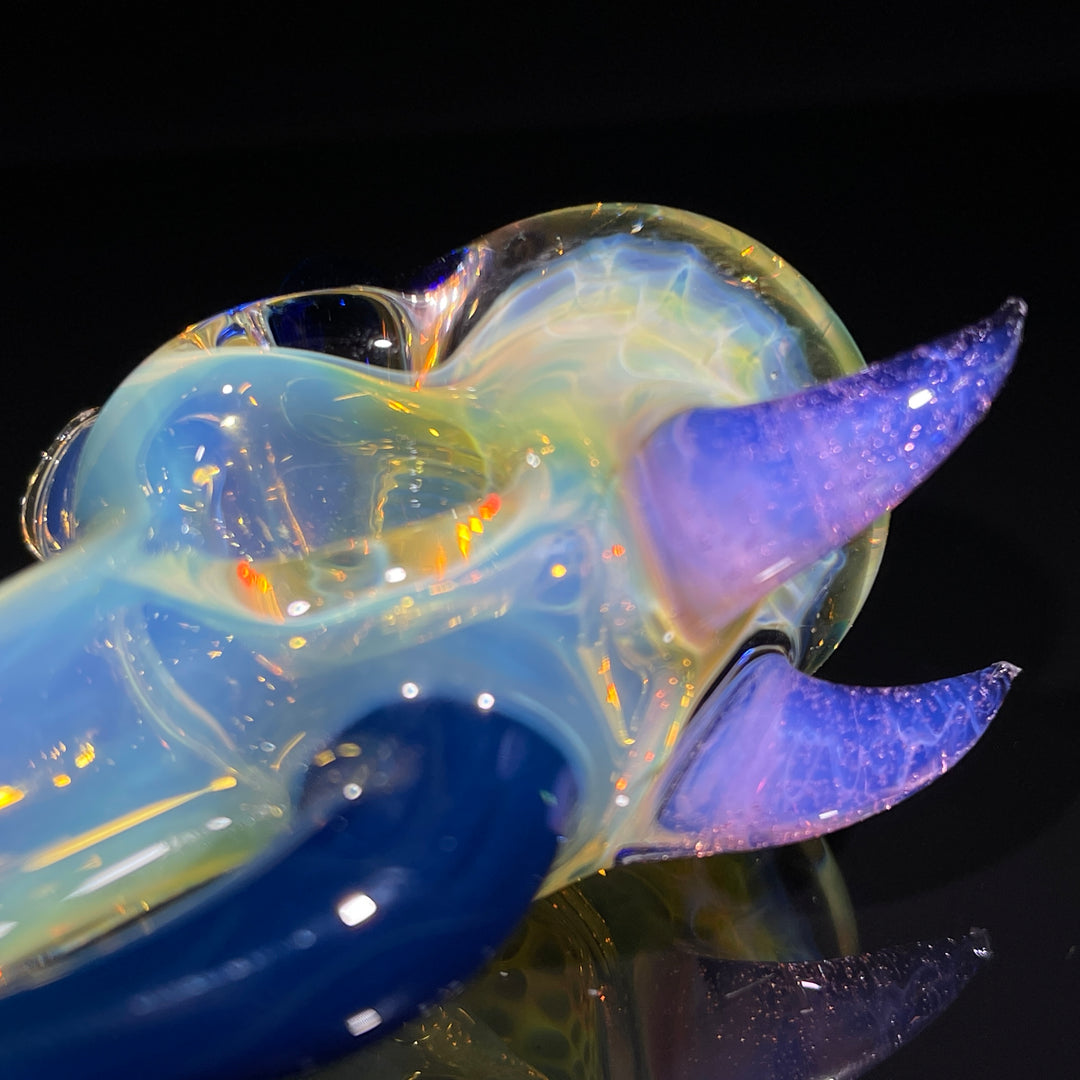 Horned Fume Honeycomb Spoon Glass Pipe Catfish Glass