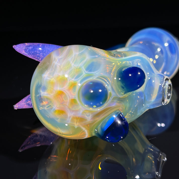 Horned Fume Honeycomb Spoon Glass Pipe Catfish Glass