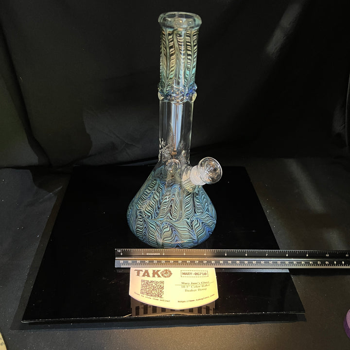 10.5" Color Rake Beaker Bong Glass Pipe Mary Jane's Glass   