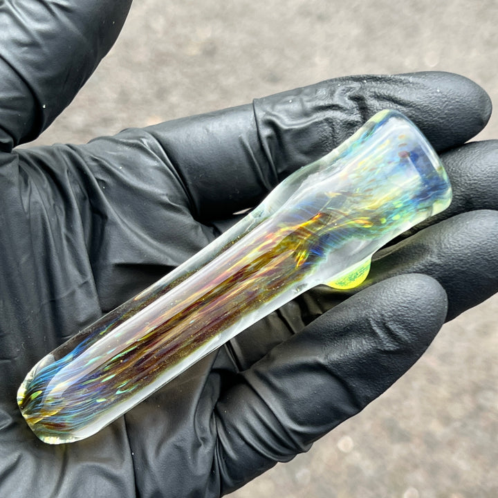 Mystery Aventurine Chillum Glass Pipe Chuck Glass