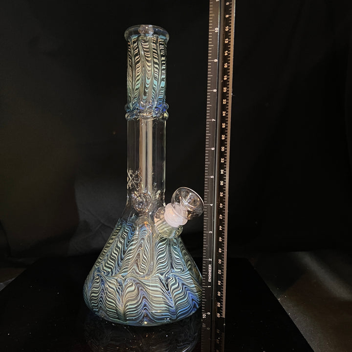 10.5" Color Rake Beaker Bong Glass Pipe Mary Jane's Glass   