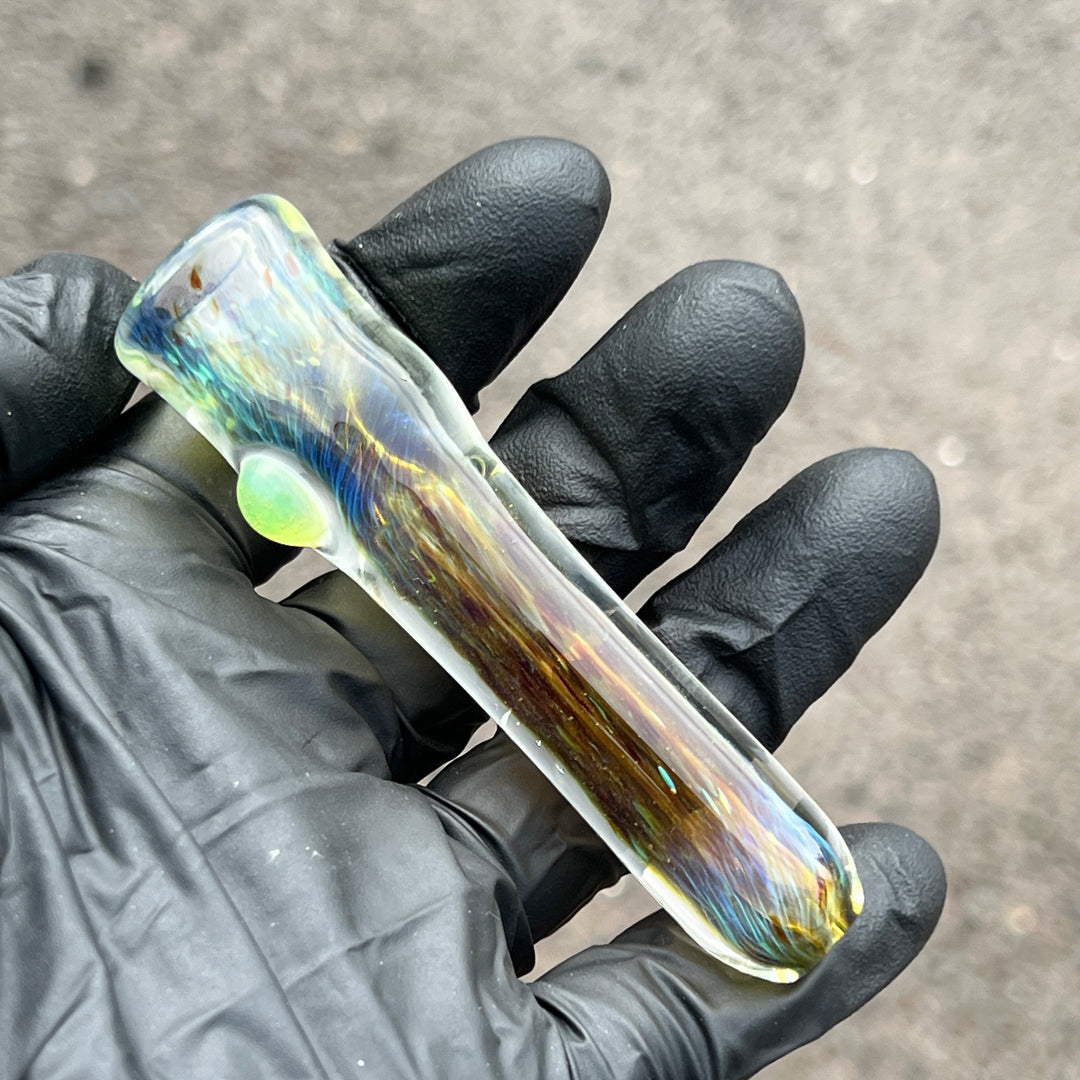 Mystery Aventurine Chillum Glass Pipe Chuck Glass