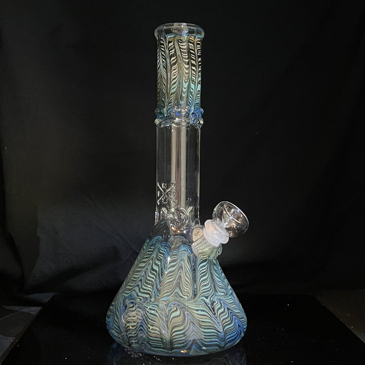 10.5" Color Rake Beaker Bong Glass Pipe Mary Jane's Glass   