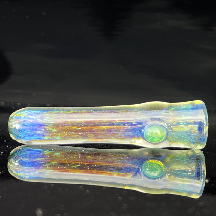 Mystery Aventurine Chillum Glass Pipe Chuck Glass