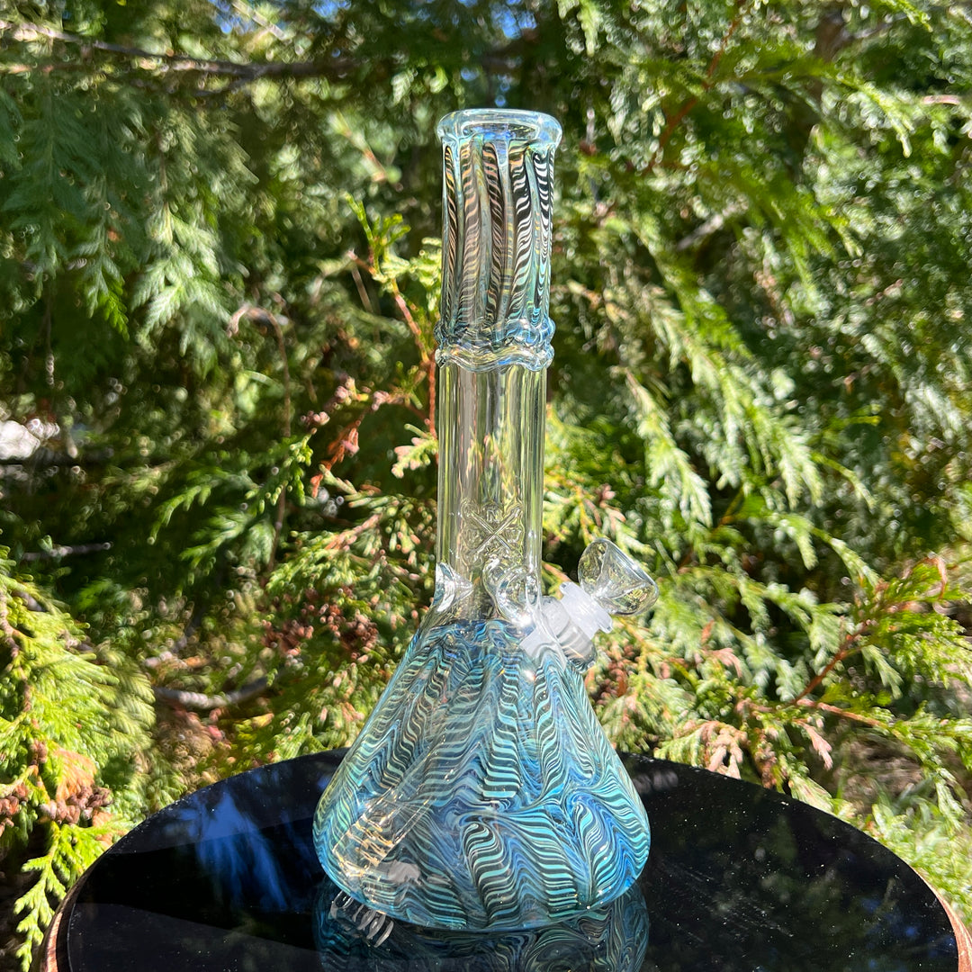 10.5" Color Rake Beaker Bong Glass Pipe Mary Jane's Glass   