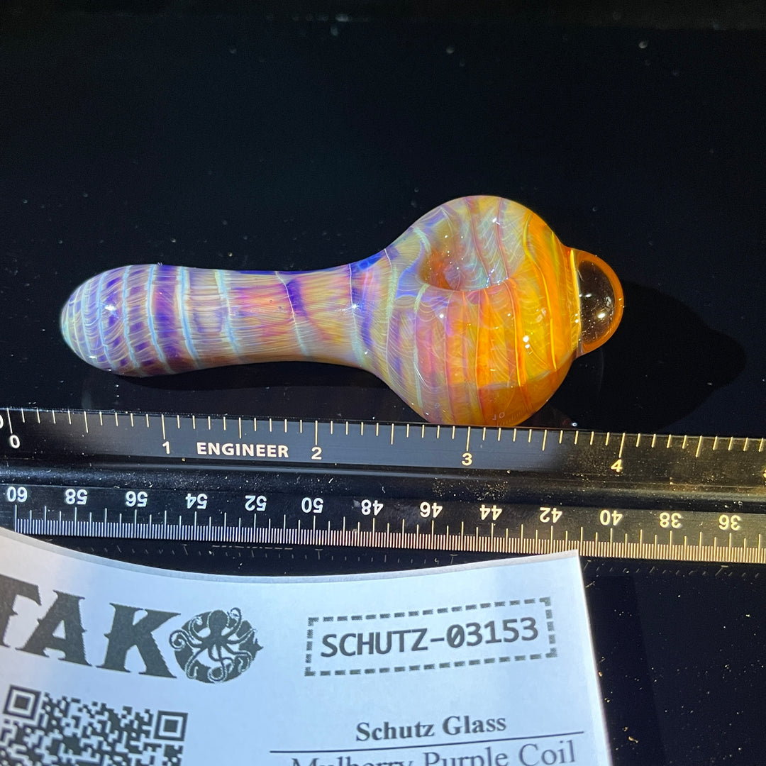 Mulberry Purple Coil Glass Pipe Glass Pipe Schutz Glass   