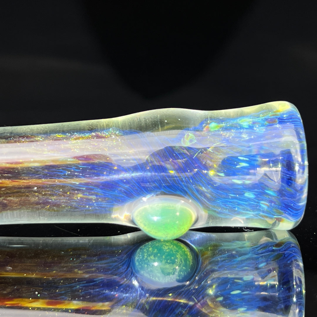 Mystery Aventurine Chillum Glass Pipe Chuck Glass