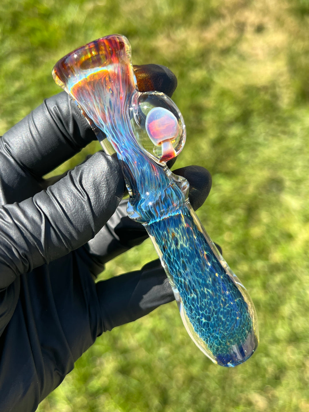 Mushroom Chillum Glass Pipe Beezy Glass   