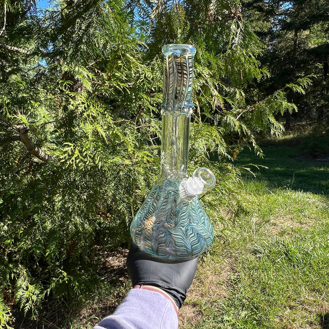 10.5" Color Rake Beaker Bong Glass Pipe Mary Jane's Glass   