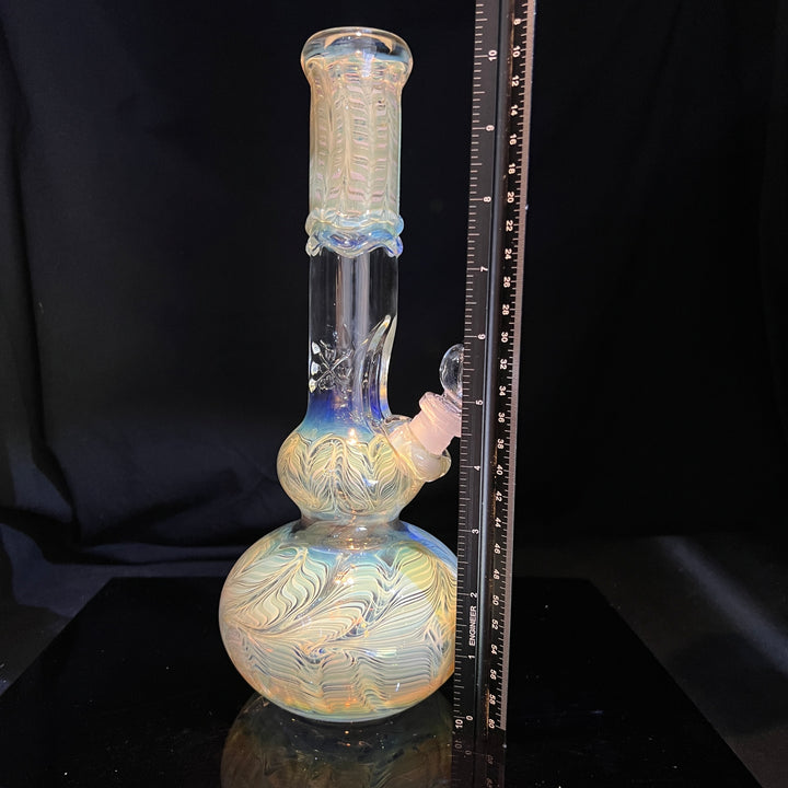 11" Double Bubble Color Rake Bong Glass Pipe Mary Jane's Glass   