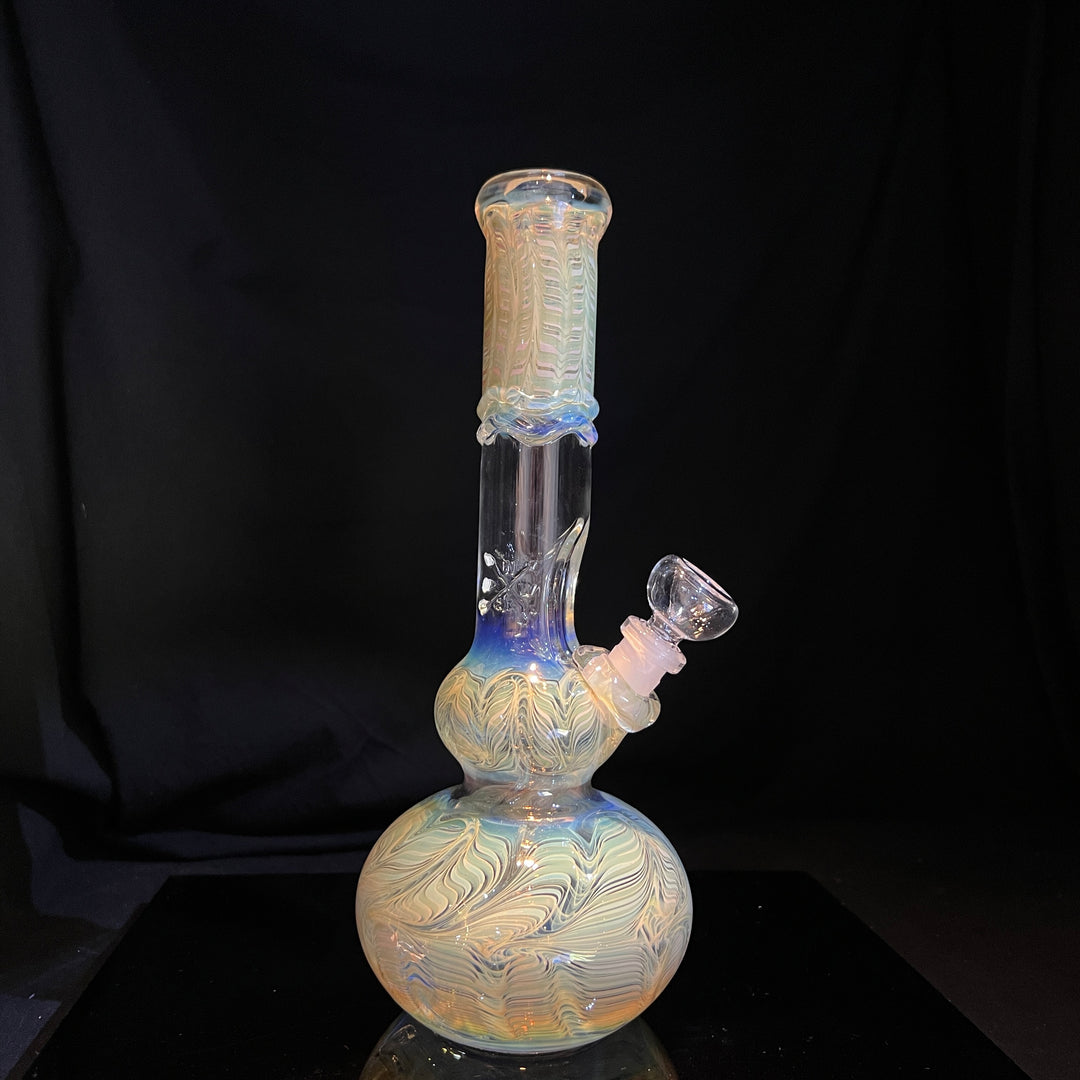 11" Double Bubble Color Rake Bong Glass Pipe Mary Jane's Glass   