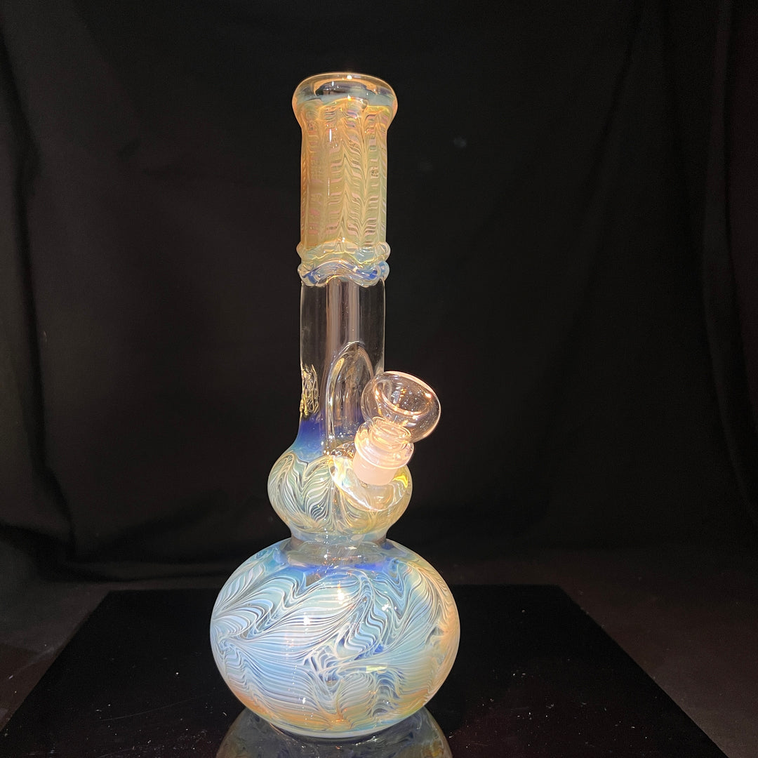 11" Double Bubble Color Rake Bong Glass Pipe Mary Jane's Glass   