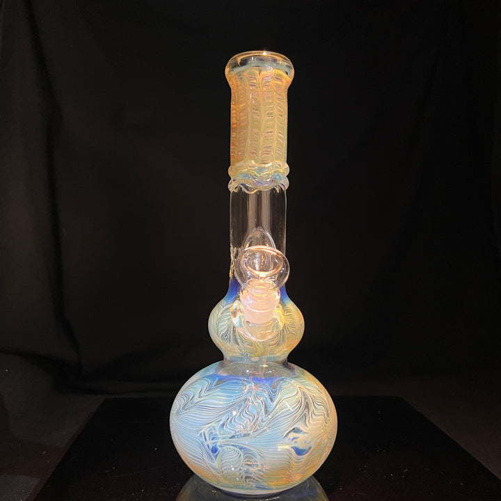 11" Double Bubble Color Rake Bong Glass Pipe Mary Jane's Glass   