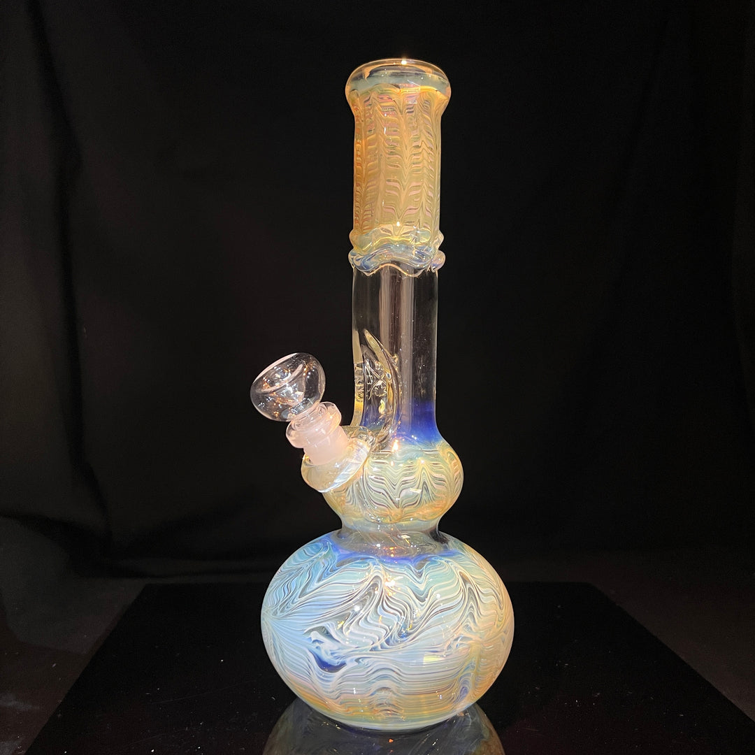 11" Double Bubble Color Rake Bong Glass Pipe Mary Jane's Glass   