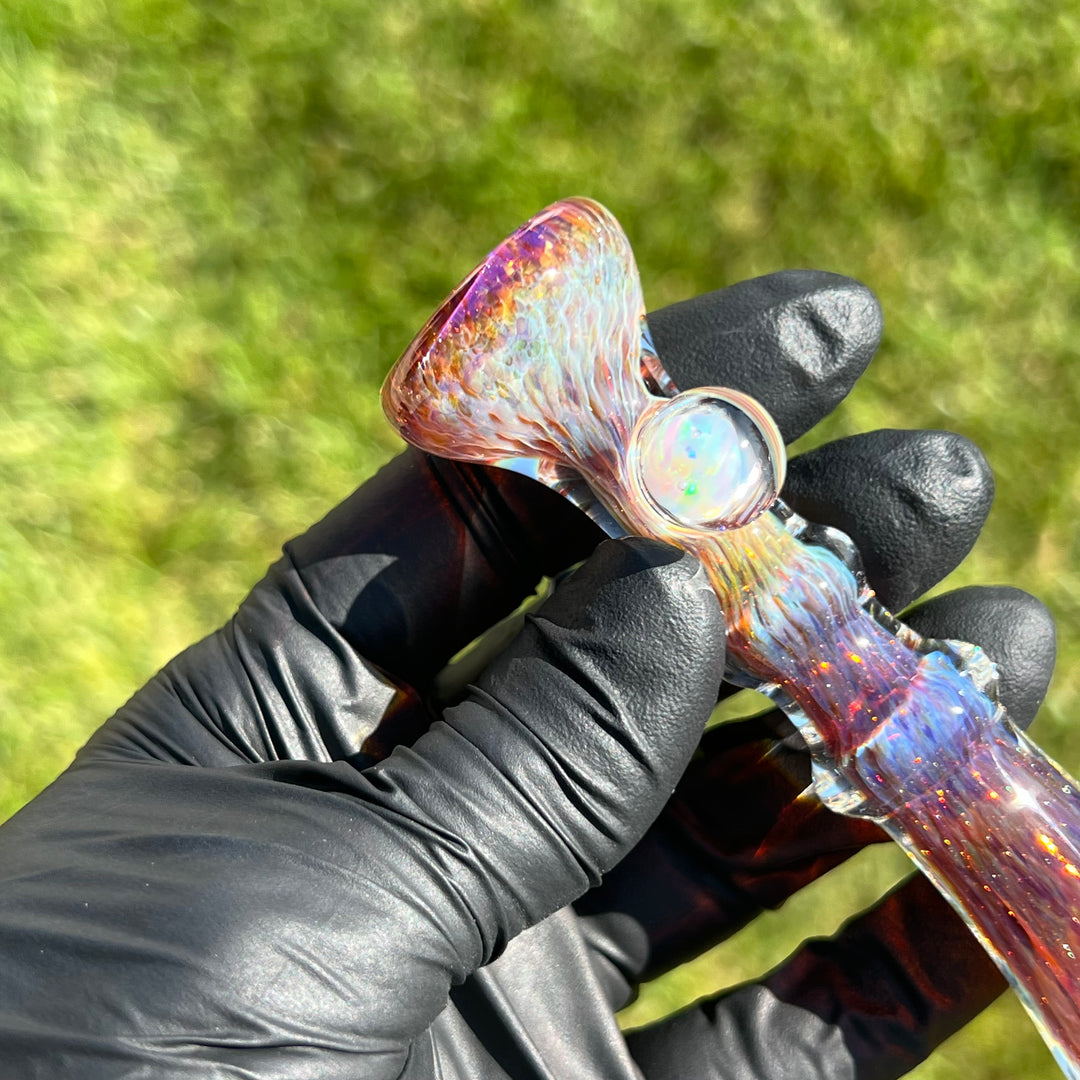 Purple Magic Opal Chillum Glass Pipe Beezy Glass   