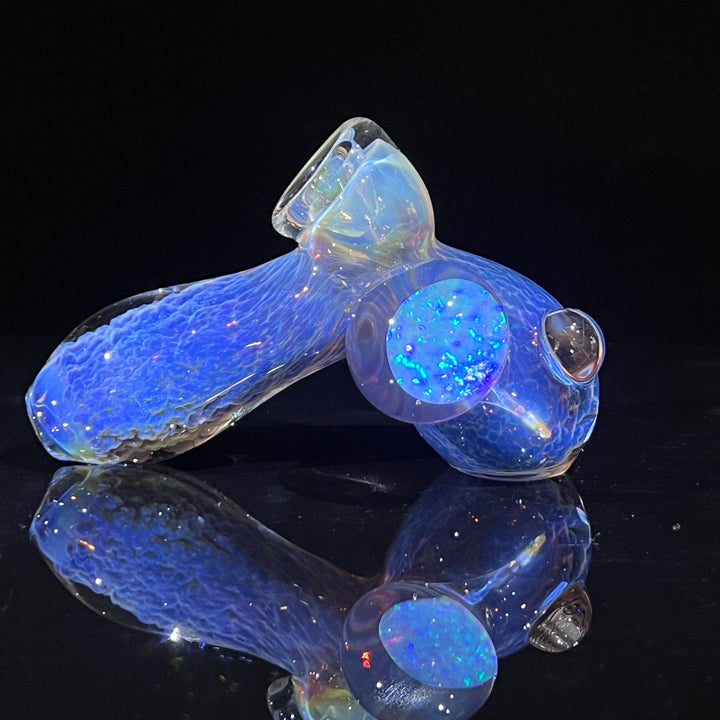 Purple Nebula Drop Hammer with Opal Coin Glass Pipe Tako Glass   