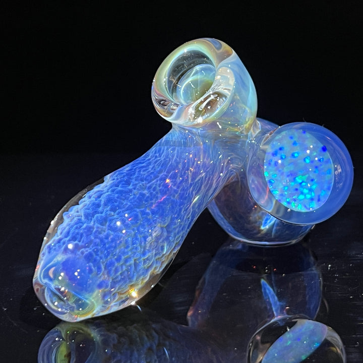 Purple Nebula Drop Hammer with Opal Coin Glass Pipe Tako Glass   