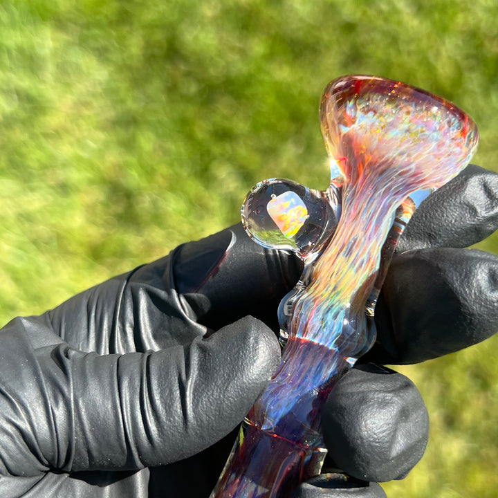 Purple Magic Opal Chillum Glass Pipe Beezy Glass   