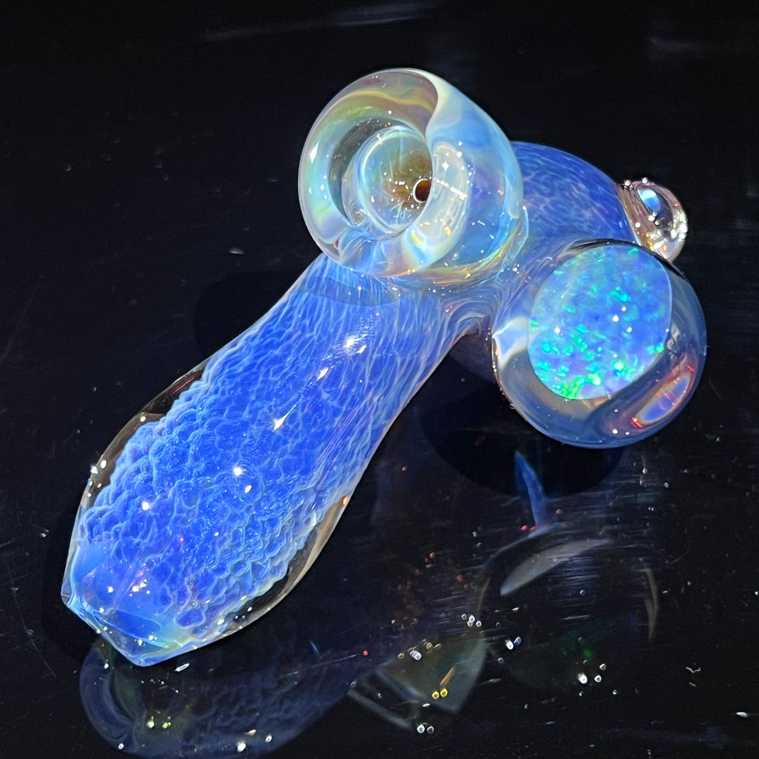 Purple Nebula Drop Hammer with Opal Coin Glass Pipe Tako Glass   