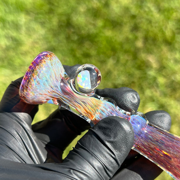 Purple Magic Opal Chillum Glass Pipe Beezy Glass   