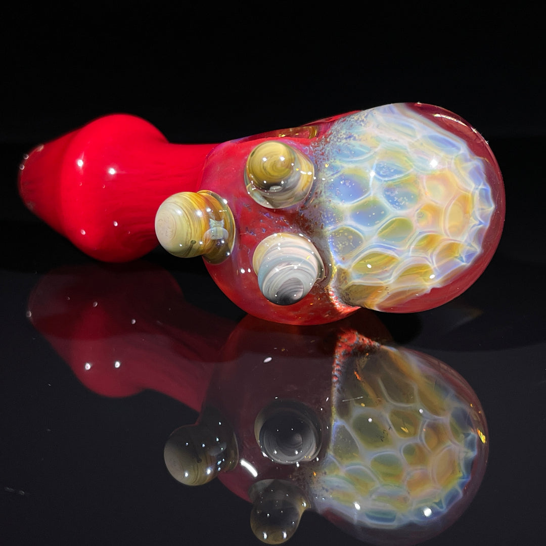 Frit Honeycomb Spoon Glass Pipe Catfish Glass