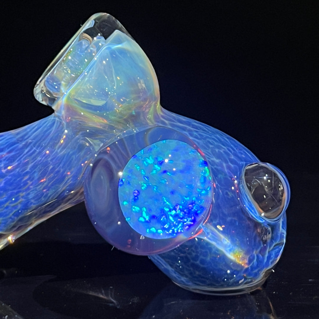 Purple Nebula Drop Hammer with Opal Coin Glass Pipe Tako Glass   