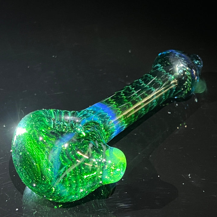 Forest Green Hammer Bubbler Combo Glass Pipe Cose Glass   