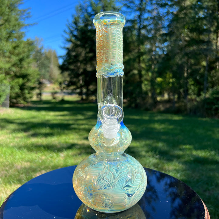 11" Double Bubble Color Rake Bong Glass Pipe Mary Jane's Glass   