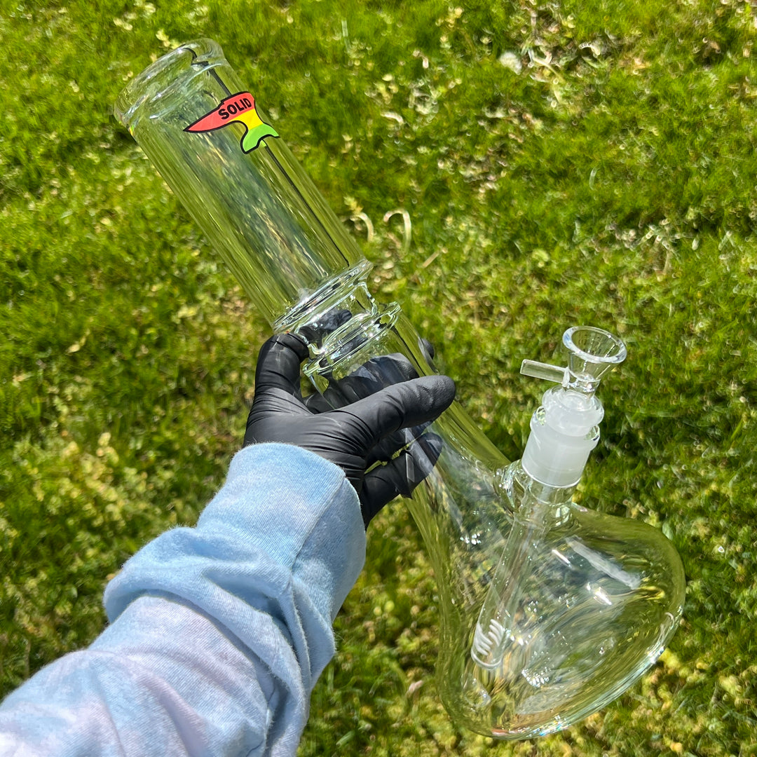 Solid Glass 12" Beaker Bong Glass Pipe Solid Glass   