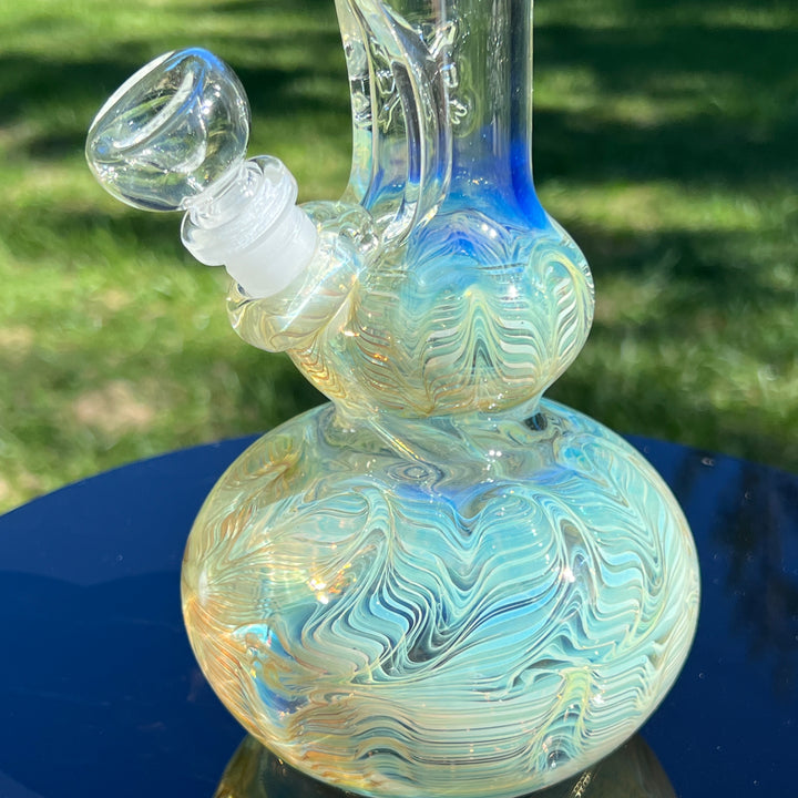 11" Double Bubble Color Rake Bong Glass Pipe Mary Jane's Glass   