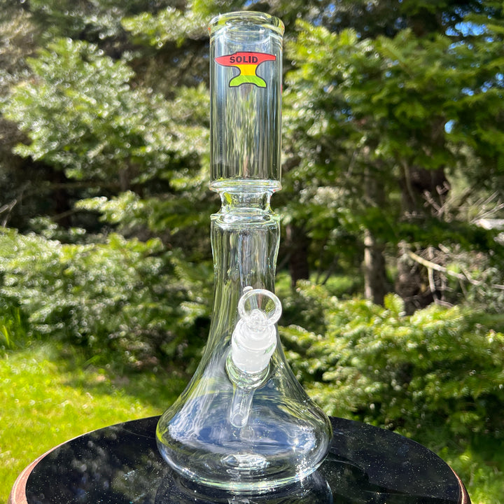 Solid Glass 12" Beaker Bong Glass Pipe Solid Glass