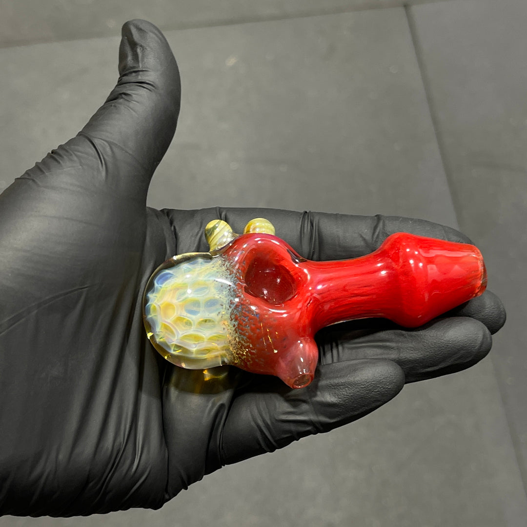 Frit Honeycomb Spoon Glass Pipe Catfish Glass