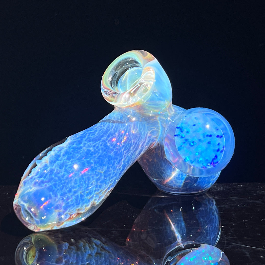 Purple Nebula Drop Hammer with Opal Coin Glass Pipe Tako Glass   