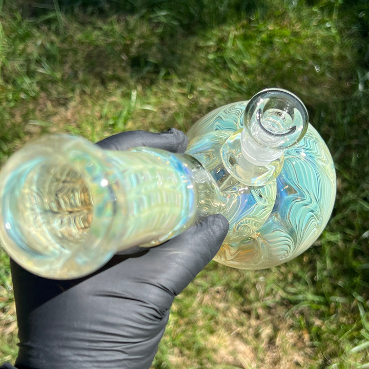 11" Double Bubble Color Rake Bong Glass Pipe Mary Jane's Glass   