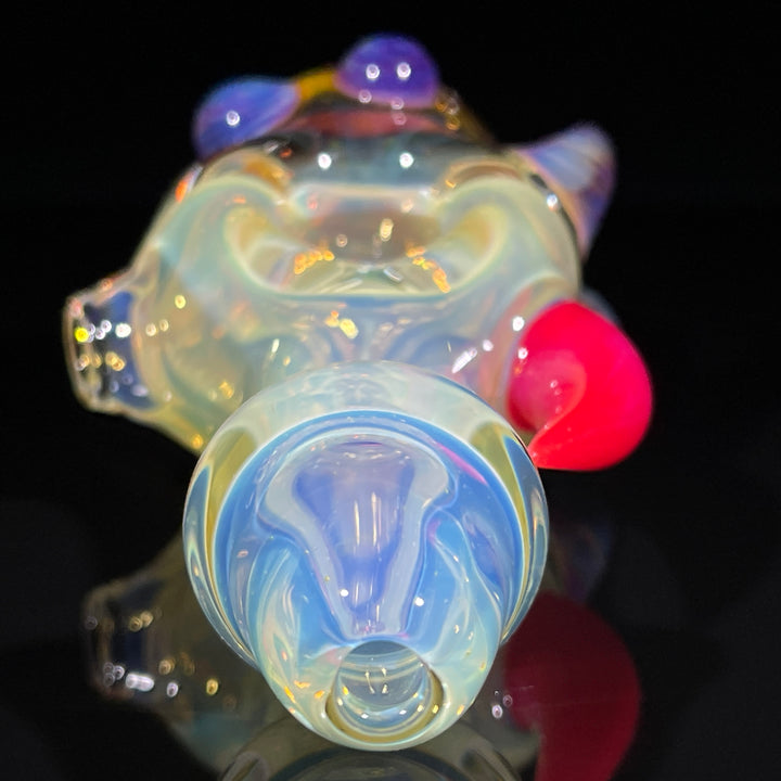 Horned Fume Honeycomb Spoon Glass Pipe Catfish Glass