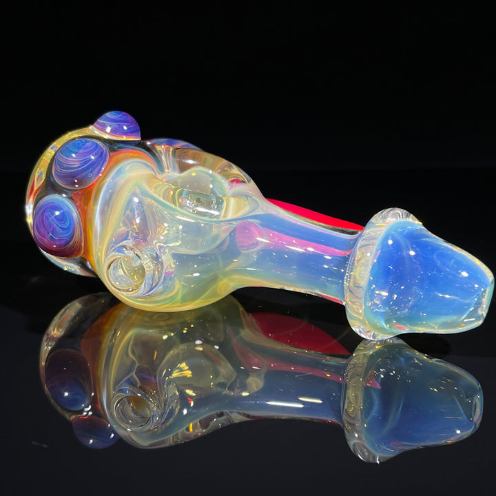 Horned Fume Honeycomb Spoon Glass Pipe Catfish Glass