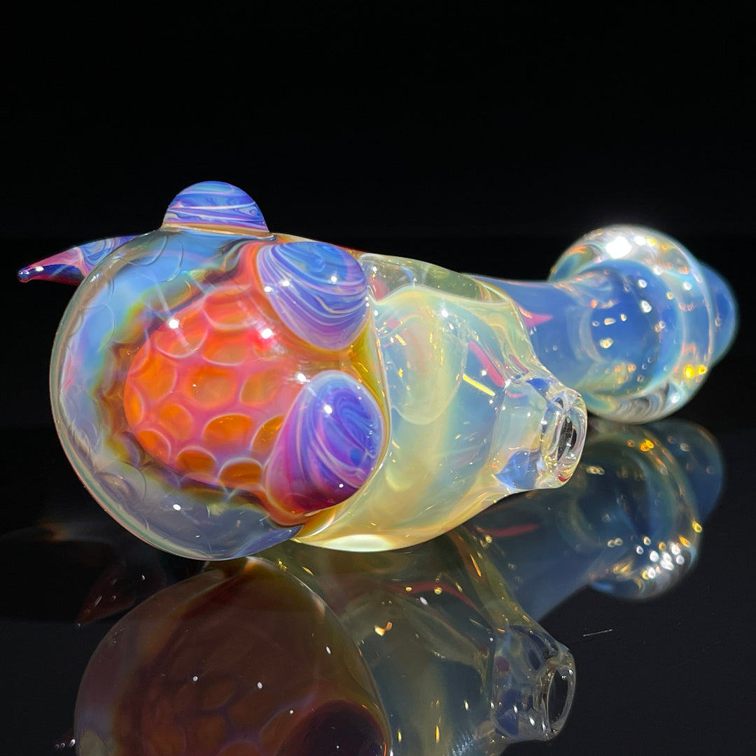 Horned Fume Honeycomb Spoon Glass Pipe Catfish Glass