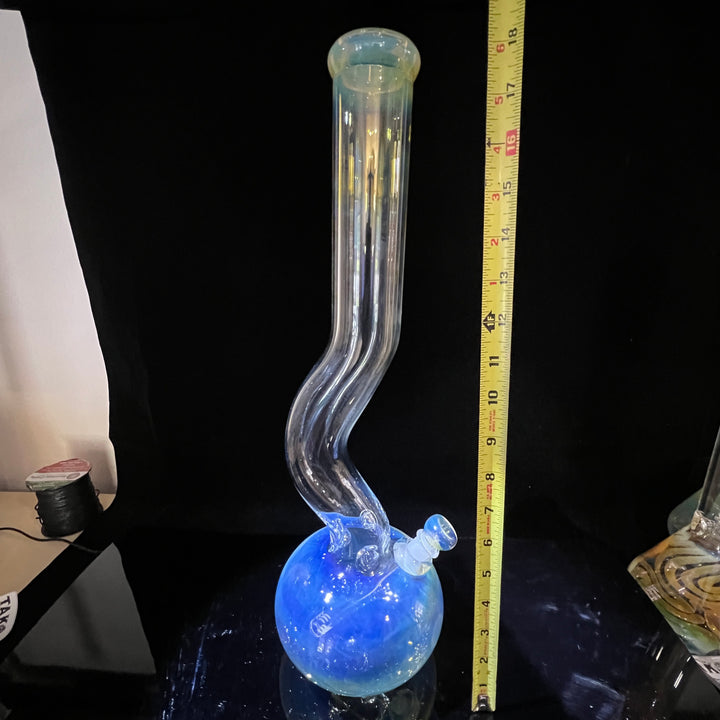 18" Fumed Zig Zag Bubble Bong Glass Pipe Mary Jane's Glass   