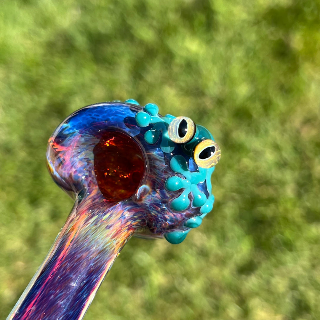 Purple Magic Frog Spoon Glass Pipe Beezy Glass   