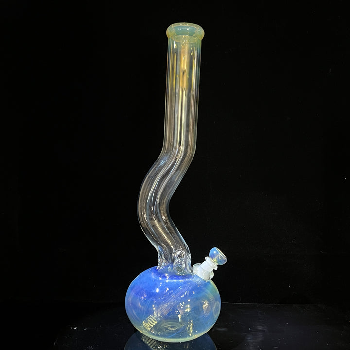 18" Fumed Zig Zag Bubble Bong Glass Pipe Mary Jane's Glass   