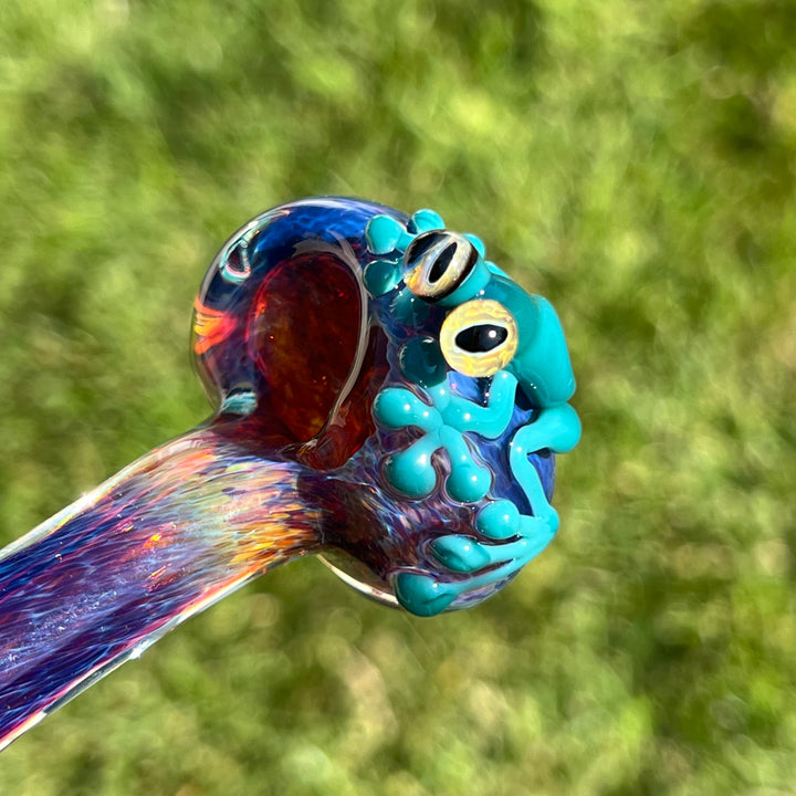 Purple Magic Frog Spoon Glass Pipe Beezy Glass   