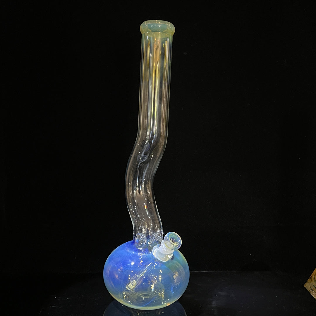 18" Fumed Zig Zag Bubble Bong Glass Pipe Mary Jane's Glass   