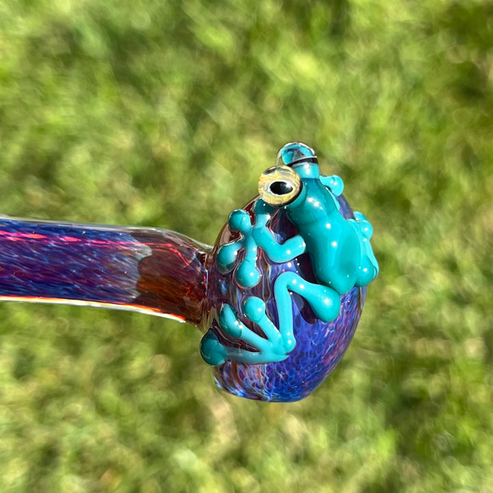 Purple Magic Frog Spoon Glass Pipe Beezy Glass   