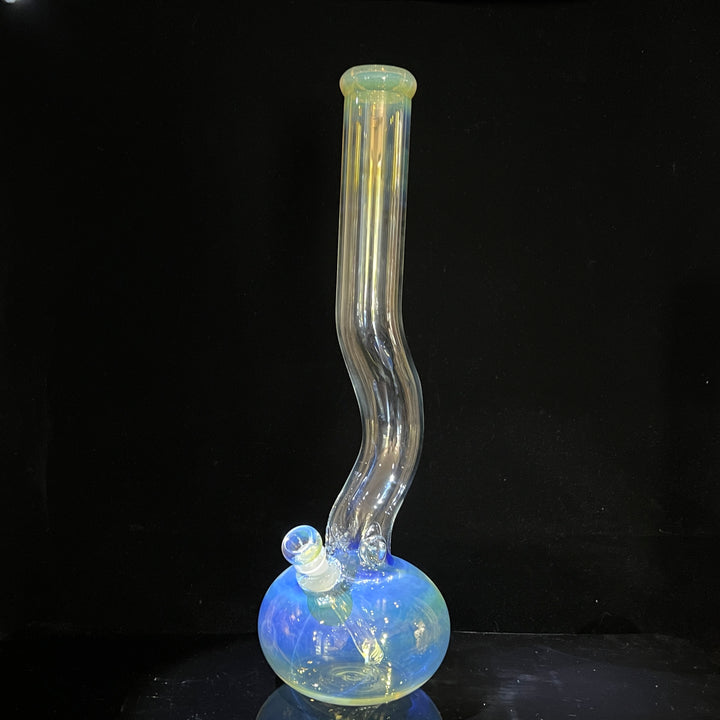 18" Fumed Zig Zag Bubble Bong Glass Pipe Mary Jane's Glass   