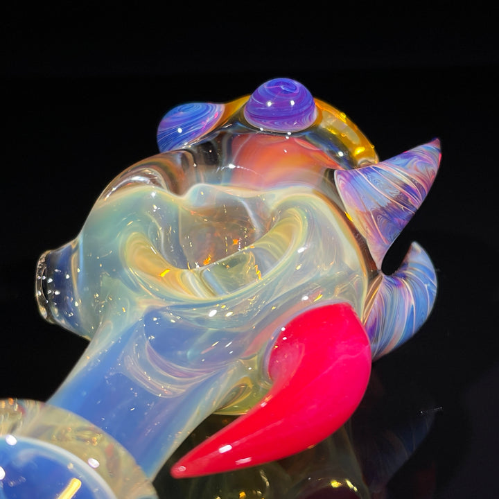 Horned Fume Honeycomb Spoon Glass Pipe Catfish Glass