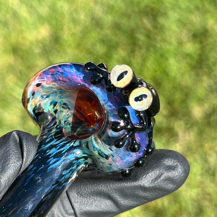 Purple Magic Frog Spoon Glass Pipe Beezy Glass   