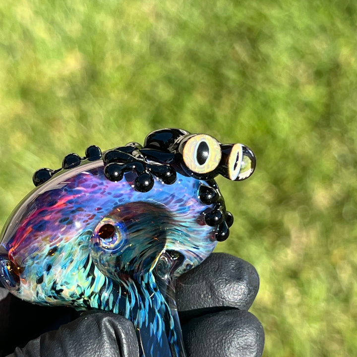 Purple Magic Frog Spoon Glass Pipe Beezy Glass   