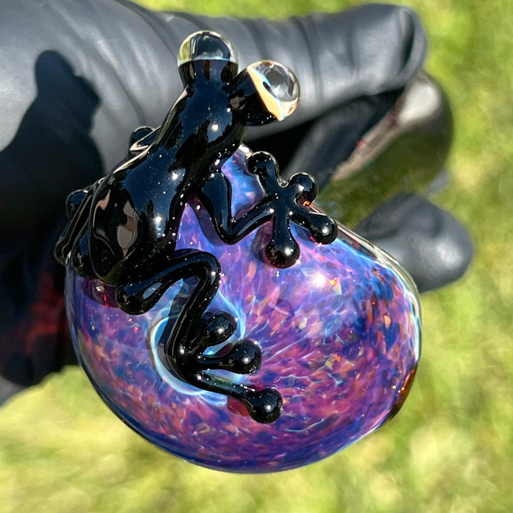 Purple Magic Frog Spoon Glass Pipe Beezy Glass   