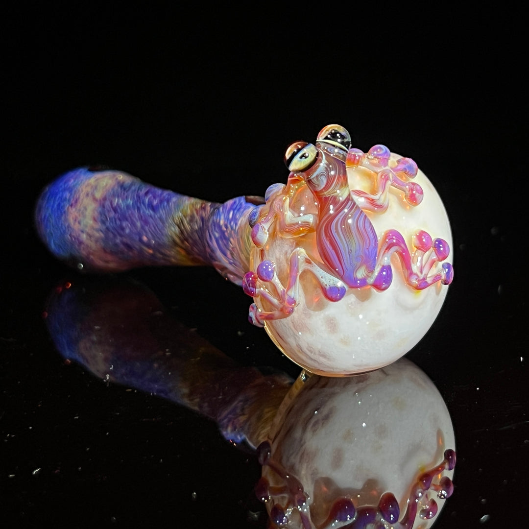 Purple Magic Frog Spoon Glass Pipe Beezy Glass